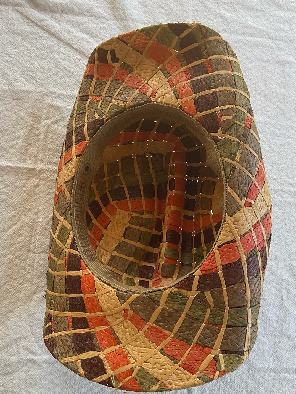 Unisex Som-her woven straw Cowboy western hat. - Picture 6 of 6